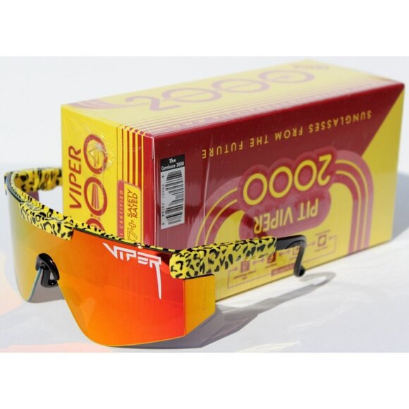 PIT VIPER The Carnivore 2000 Sunglasses/Safety Cheetah/Orange ANSI Z87+ NEW - Picture 2 of 10